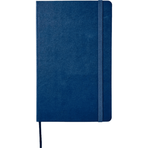 Branded moleskine notebook in sapphire blue printed with your logo from Total Merchandise