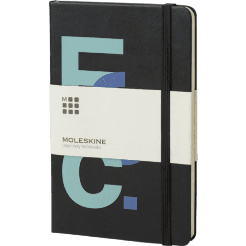 Promotional moleskine notebook in black printed with your logo from Total Merchandise