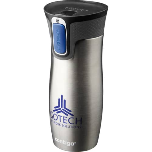 470ml Contigo West Loop Thermal Mugs in Silver