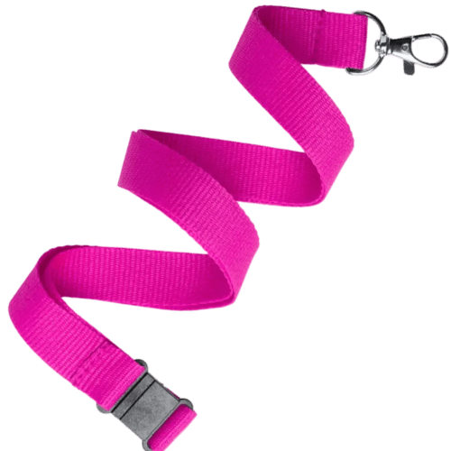 15mm Polyester Lanyards in Magenta