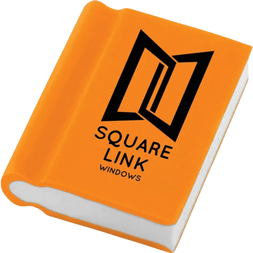 Book Shaped Erasers in Orange