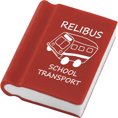 Book Shaped Erasers in Red