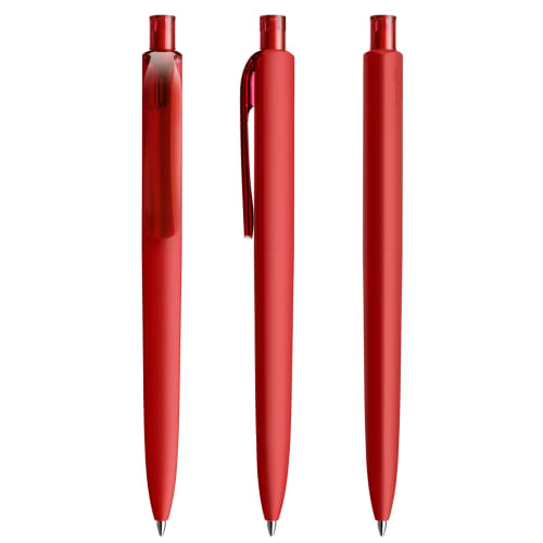 Prodir DS8 Soft Touch Ballpens in Dark Red