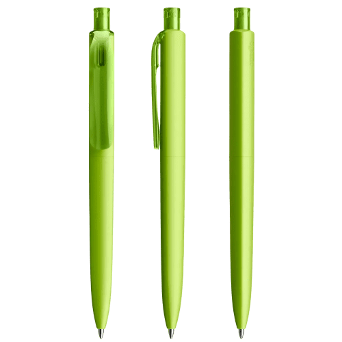 Prodir DS8 Soft Touch Ballpens in Lime Green