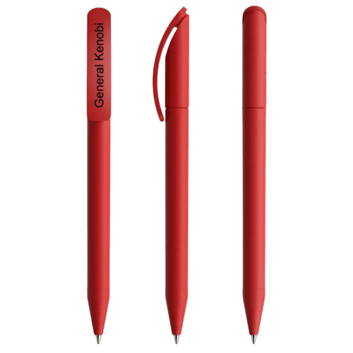 Prodir DS3 Soft Touch Ballpens in Dark Red