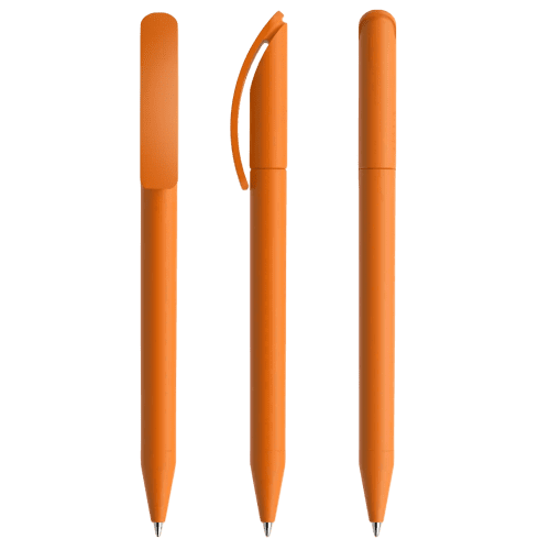 Prodir DS3 Soft Touch Ballpens in Orange