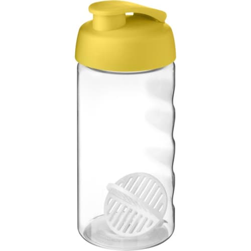 500ml Active Protein Shaker Bottles in Transparent/Yellow