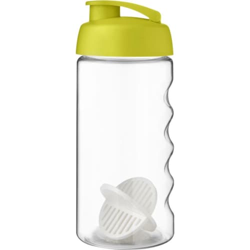 500ml Active Protein Shaker Bottles in Transparent/Lime