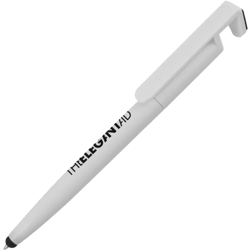 Touch Screen Cleaner Ballpens in White