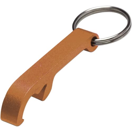 Branded Orange Metal Bottle Opener Keyholders Engraved with Your Logo from Total Merchandise