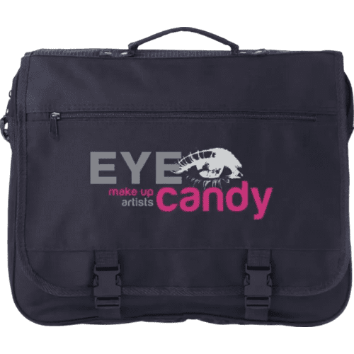 Branded navy blue exhibition bag printed with your logo from Total Merchandise