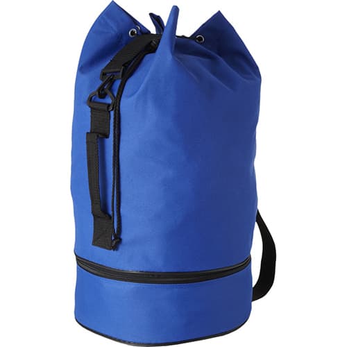 Branded Royal Blue Duffle Bag with Shoe Pocket Printed with Your Logo from Total Merchandise