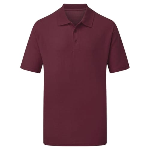 UCC Lightweight Pique Polo Shirts in Burgundy