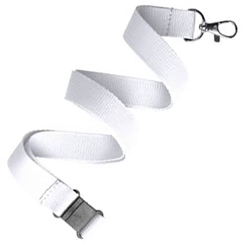 20mm Polyester Lanyards in White