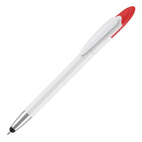 Custom Branded 2GB Atomic USB Stylus Ballpens in White/Red from Total Merchandise