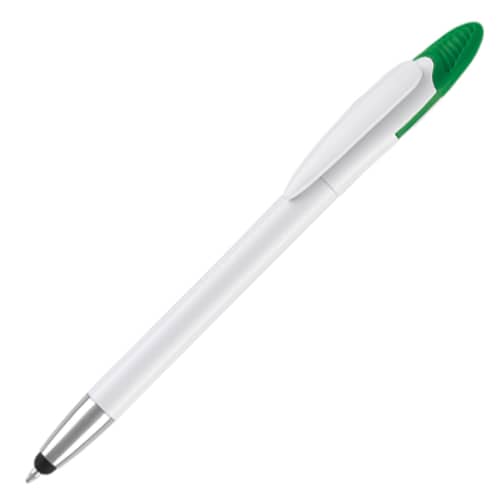 Custom Printed 2GB Atomic USB Stylus Ballpens in White/Green from Total Merchandise