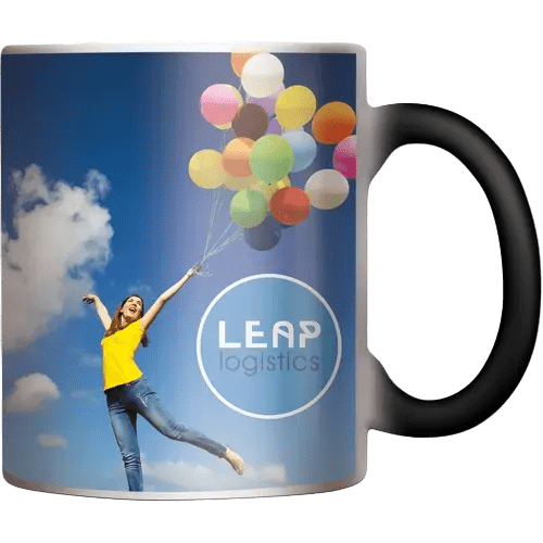 Branded heat reveal mugs printed with your company logo from Total Merchandise