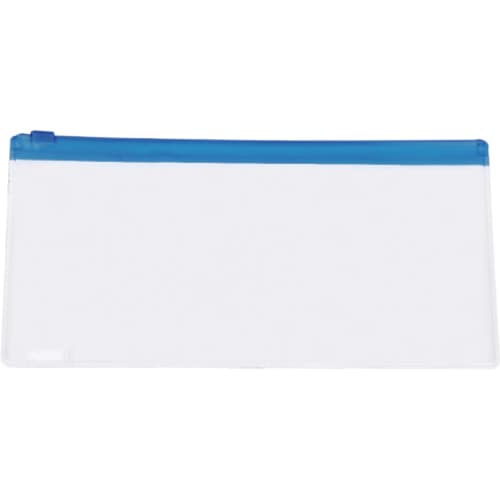 PVC Transparent Pencil Case in Transparent/Blue