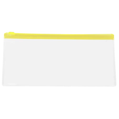 PVC Transparent Pencil Case in Transparent/Yellow