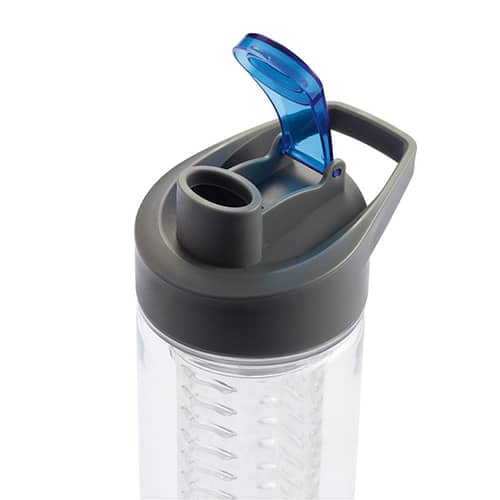 800ml Tritan Fruit Infuser Bottles in Grey/Blue