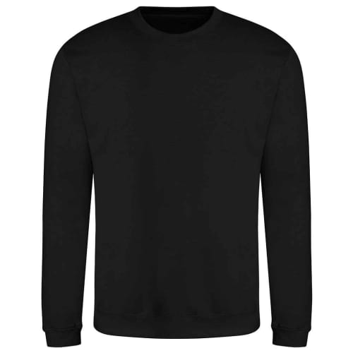 Custom Printed AWD Crew Neck Sweatshirts in Deep Black from Total Merchandise