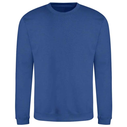 Promotional AWD Crew Neck Sweatshirts in Royal Blue from Total Merchandise