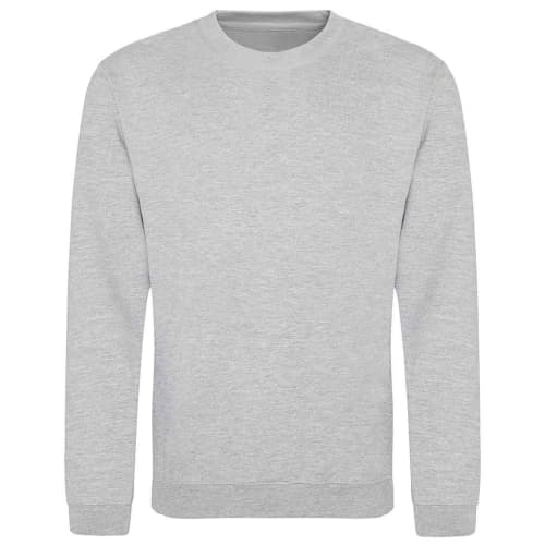 Custom Branded AWD Crew Neck Sweatshirts in Heather Grey from Total Merchandise