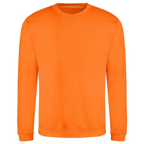 Promotional AWD Crew Neck Sweatshirts in Orange Crush from Total Merchandise