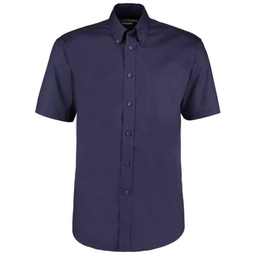 Kustom Kit Men's Short Sleeve Shirts in Midnight Navy