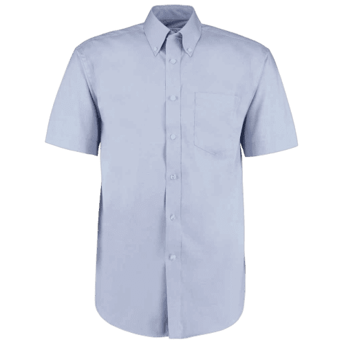 Kustom Kit Men's Short Sleeve Shirts in Light Blue