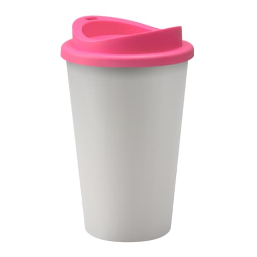 Full Colour Universal Take Out Cup in White/Pink