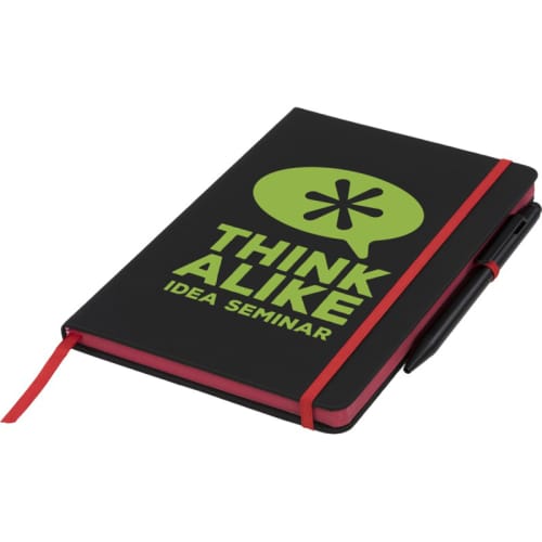 Medium Noir Edge Notebooks in Black/Red