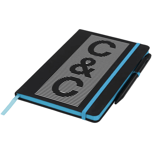 Promotional Medium Noir Edge Notebooks with company logos