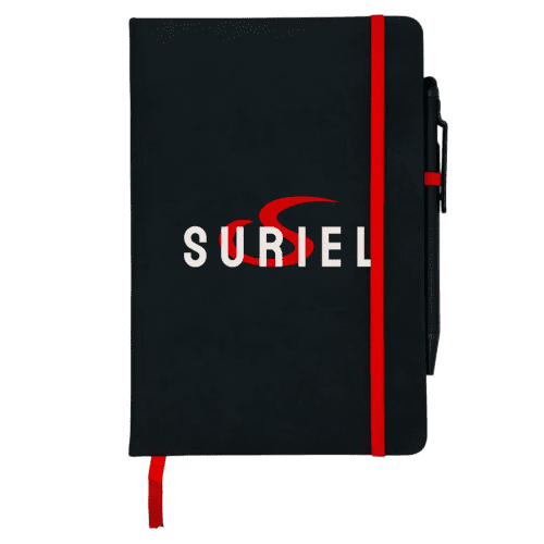 Medium Noir Edge Notebooks in Black/Red