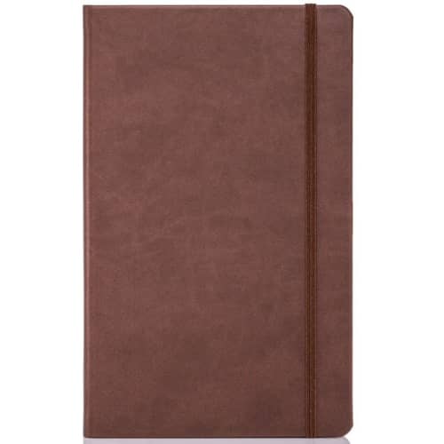 Branded Tucson Flexible Ruled Medium Notebooks in Brown from Total Merchandise
