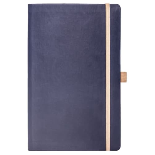 Promotional Eco Friendly Ruled Appeel Notebooks available in Blue from Total Merchandise