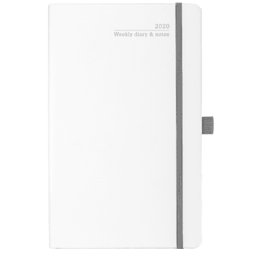 Full Colour Ivory Tucson Medium Weekly Diary in White