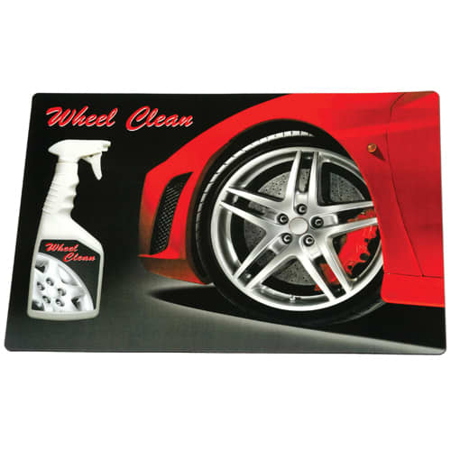 Branded counter mats for advertising