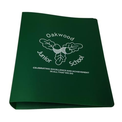 A4 Polypropylene Ring Binders in Green