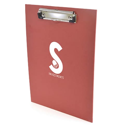 Personalised Clipboards With Your Logo In Red From Total Merchandise