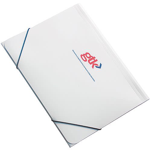 A4 Elasticated Folders in White