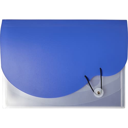 Promotional A4 Expanding Document Folders in blue from Total Merchandise