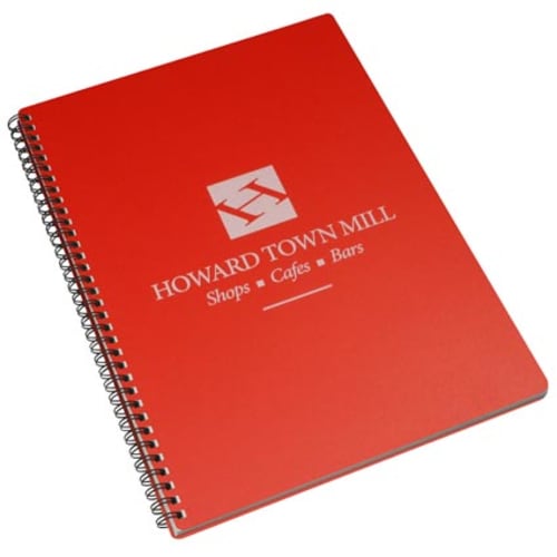 A4 Recycled Polypropylene Notepads in Fire Engine Red