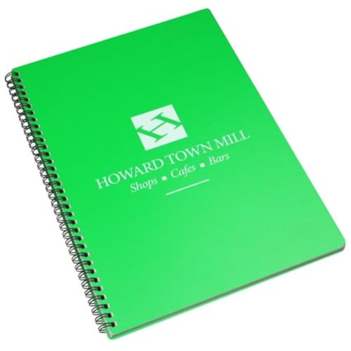 A4 Recycled Polypropylene Notepads in Grass Green