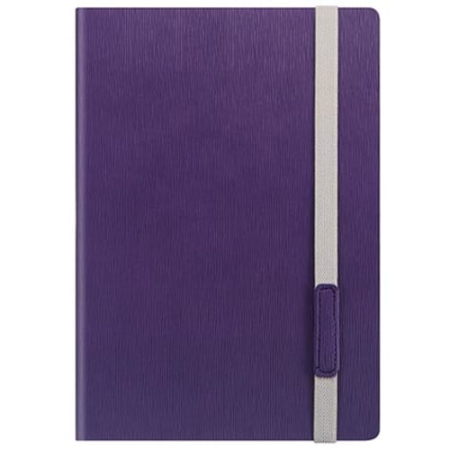 Logo branded A6 Cambridge PU Notebooks in purple available from Total Merchandise