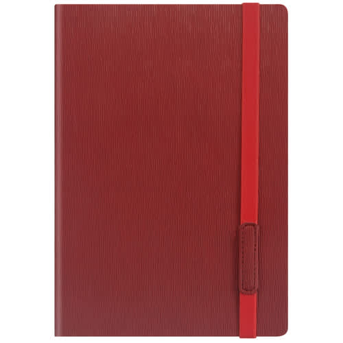 Promotional A5 Cambridge PU Notebooks in red available from Total Merchandise