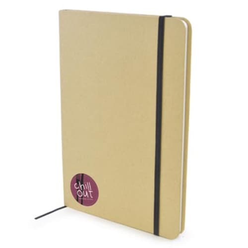 Your artwork can be printed in up-to 4 colours on these recycled notebooks.