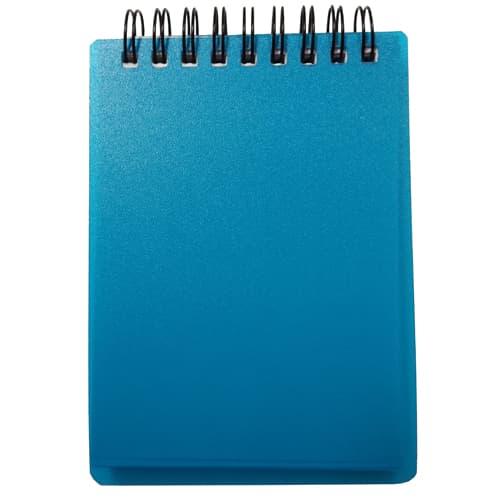 Promotional A6 Frosted Notepads in blue from Total Merchandise