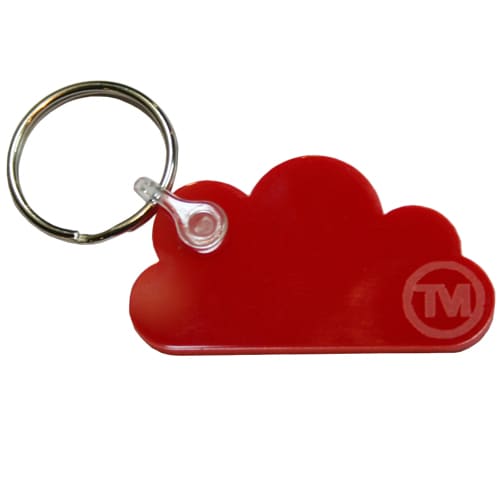 Acrylic Cloud Shape Keyrings in Red