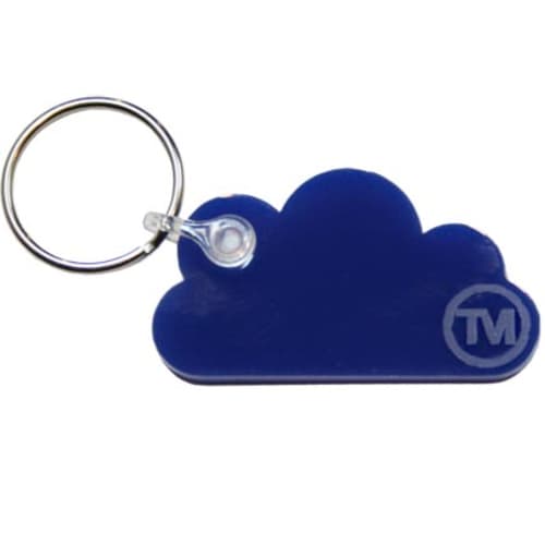 Acrylic Cloud Shape Keyrings in Blue